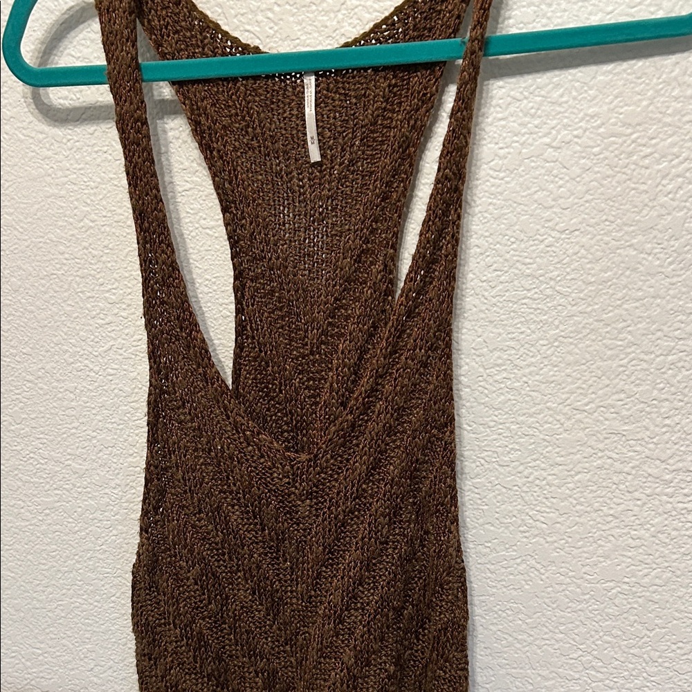 Free people brown Knit Sleeveless Top